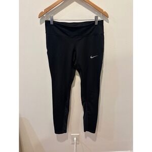Nike Dri Fit Black Running Leggings Athletic‎ Workout Pants Womens M